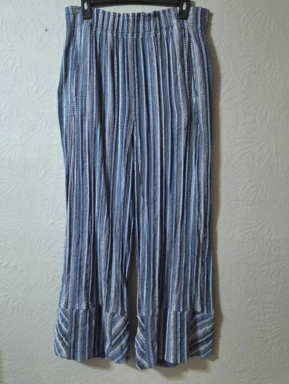Free People Days End Indigo Stripe Pant M - Picture 2 of 7